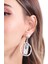 Kadın Antik Gümüş Kaplama Swarovski Taşlı Saturn Küpe 3