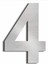 Kapı Numarası 15 cm No 4. Kendinden Yapışkanlı Paslanmaz Çelik 1