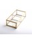 2 Bölmeli Cam Takı Aksesuar Makyaj Organizer Kutusu Gold Pirinç Brass 20X10X6 2
