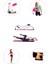 Portable Studio Pilates Egzersiz Çubuğu + Pilates Denge Topu + Pilates Bandı + Atlama Ipi + Termal Kemer 1