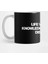 Life Without Knowledge İs Death İn Disguise. White On Black Kupa Bardak 1
