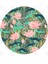 Art Deco Lotus Flowers İn Peach & Emerald Kupa Bardak 3