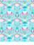 Bright Pastel Art Deco Pattern Kupa Bardak 3
