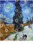 Vincent Van Gogh - Saint-Remy - Road With Cypress And Star Kupa Bardak 3