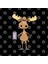 Cute Moose Using Cell Phone Cartoon Kupa Bardak 3