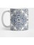 Floral Diamond Doodle İn Dark Blue And Cream Kupa Bardak 1