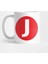 Letter J Big Red Dot Letters & Numbers Kupa Bardak 1