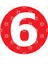 Number 6 Big Red Dot Letters & Numbers Kupa Bardak 3