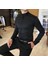 Italyan Kesim Slim Fit Erkek Hakim Yaka Gömlek Siyah T4795 2