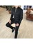Italyan Kesim Slim Fit Erkek Hakim Yaka Gömlek Siyah T4795 4