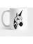 Low Poly Line Unicorn Black Kupa Bardak 1