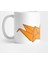 Origami Paper Crane Design - Orange Kupa Bardak 1