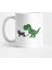 T Rex Dinosaur Walking French Bulldog Kupa Bardak 1
