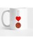 I Love (Heart) Basketball Vertical Sports Kupa Bardak 1