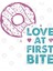 Hand Drawn Donut. Love At First Bite. Lettering. Kupa Bardak 3