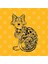 Cat Kitten Line Art Kupa Bardak 3