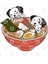 Dalmatian Kawaii Ramen Kupa Bardak 3