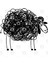 Black Sheep Line Art Kupa Bardak 3