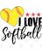 I Love Softball I Softball Player Softball Coach Kupa Bardak 3