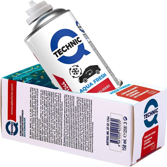 Q-Technic Araç İçi ve Klima Koku Giderici Sprey - Aqua Fresh 150 ml