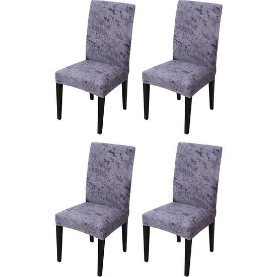 Buyfun 4�lü Baskılı Sandalye Kapak Yumuşak Süt İpek Ev Fiyatı