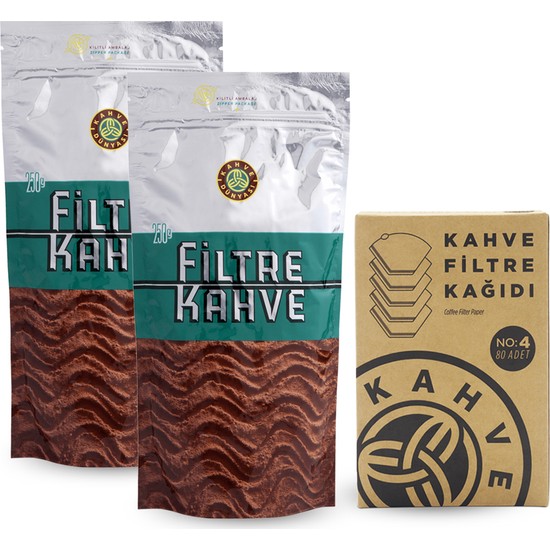 Kahve Dünyası Filtre Kahve 2�li + Filtre Kahve Kağıdı Fiyatı