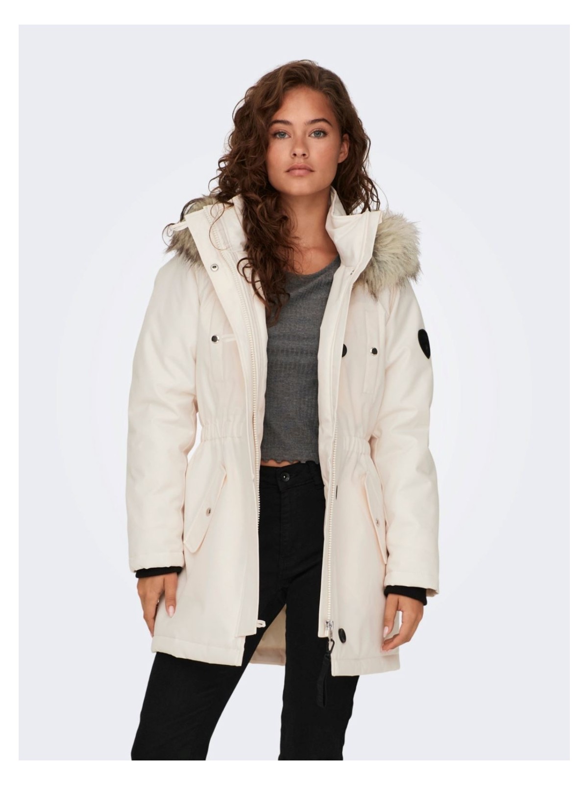 Only Kapüşonlu Yeşil Kadın Parka 15304625 - Görsel 3