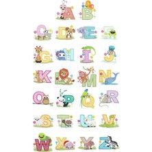 Bsb Sevimli Hayvanlar Harf Sticker Telefon Laptop Notebook Tablet Defter Matara Stiker Etiket ST390