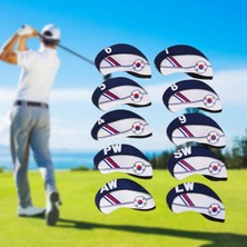 Cynthia 10 Adet Dayanıklı Golf Kulübü Kafa Kapağı Golf Demir Kapaklar Golf Dilimleri Başlıklar Çok Renkli 13x8x1.2cm (Yurt Dışından)