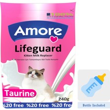 Amore Lifeguard Yavru Kedi Süt Tozu 240 gr 12LI Sticks Ödülü 60 gr Biberon Punch Islak Mama 6 x 85 gr