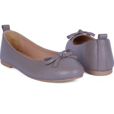 Karven Shoes Kadın  Vizon Deri Babet 10055