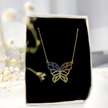 Usho Jewelry 925 Ayar Gümüş Kelebek Kolye