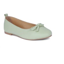 Karven Shoes Kadın  Su Yeşili Deri Babet 10055