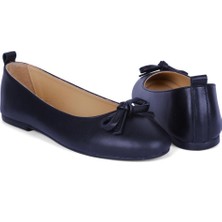 Karven Shoes Kadın  Siyah Deri Babet 10055