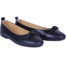 Karven Shoes Kadın  Siyah Deri Babet 10055