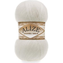 Alize Angora Gold Kırık Beyaz El Örgü Ipliği