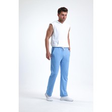 Pulur.co Mavi Normal Kesim Eşofman Altı