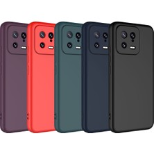 Case 4U Xiaomi Mi 13 Kılıf Kamera Korumalı Içi Kadife Logosuz Mara Lansman Silinebilir Kırmızı