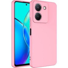 Case 4U Vivo Y36 4g Kılıf Kamera Korumalı Içi Kadife Logosuz Mara Lansman Silinebilir Pembe