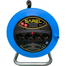 Sarel Termal Sigortalı 3*1.5 Mm^2 35 mt Makaralı Uzatma Kablosu