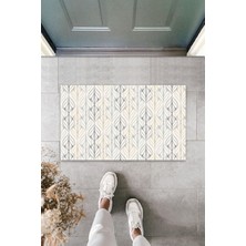 Dijital Baskı Yeşil Dış ve Iç Mekan Doğal Taş Desen Kapı Önü Paspası