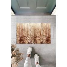 Çok Amaçlı Dijital Baskı Kahverenk Kuru Yaprak Dış ve Iç Mekan Paspas