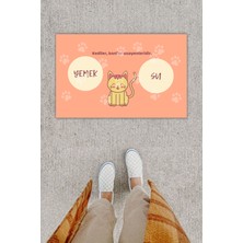 Dijital Baskı Yeşil Dış ve Iç Mekan Doğal Taş Desen Kapı Önü Paspası