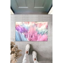 Dijital Baskı Yeşil Dış ve Iç Mekan Doğal Taş Desen Kapı Önü Paspası