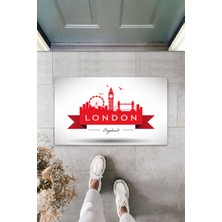 Çok Amaçlı Dijital Baskı Beyaz London Dış ve Iç Mekan Kapı Paspası