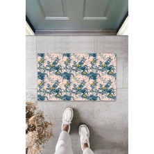 Çok Amaçlı Dijital Baskı Pudra Sarı Çiçek Dış ve Iç Mekan Paspas