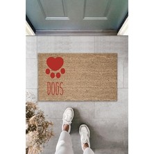 Dijital Baskı Yeşil Dış ve Iç Mekan Doğal Taş Desen Kapı Önü Paspası