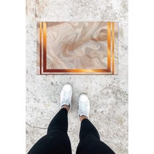 Dijital Baskı Yeşil Dış ve Iç Mekan Doğal Taş Desen Kapı Önü Paspası