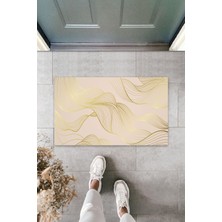 Dekoratif Dijital Modern Dalgalı Pudra Kapı Paspası Dış Mekan Paspas