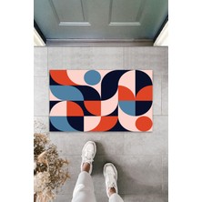 Dış ve Iç Mekan Turuncu Kapı Önü Paspası Modern Desen Paspas